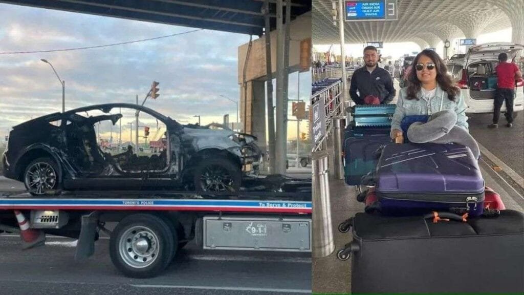 Fiery Tesla Crash in Canada